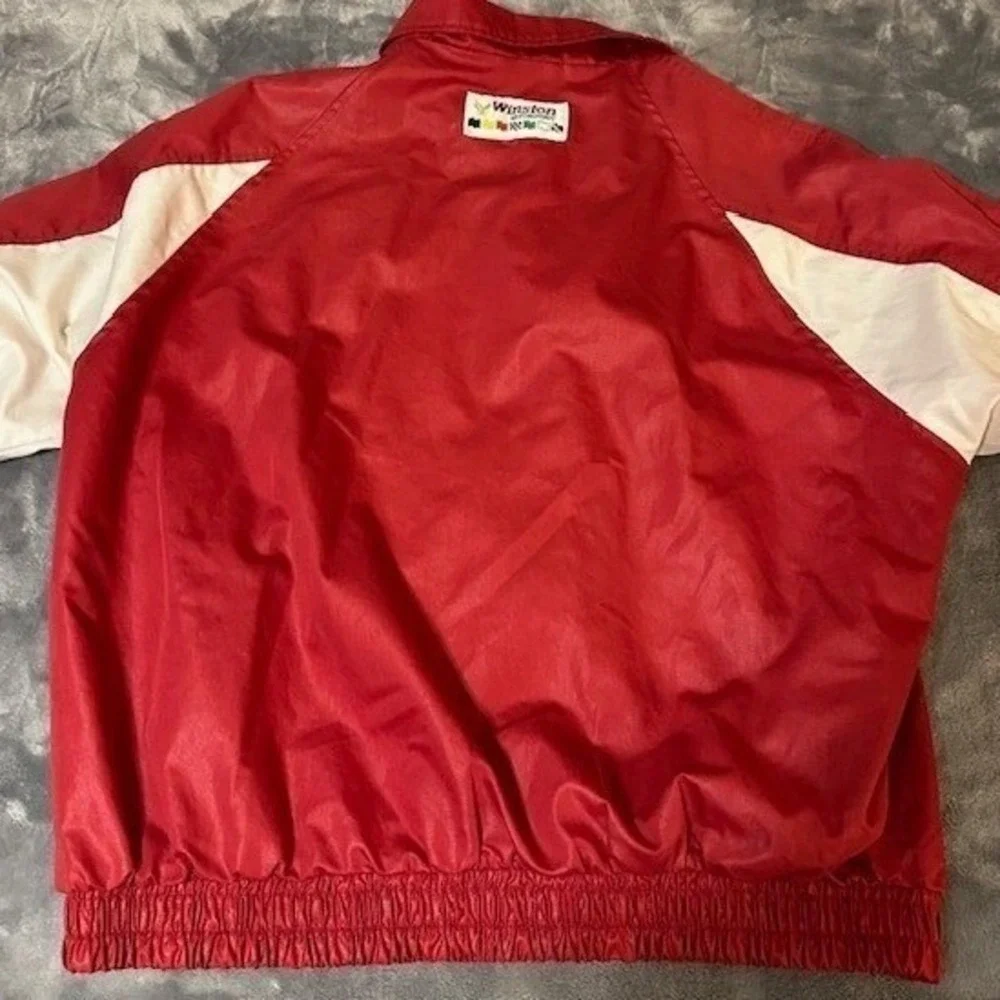 Winston Cup Series Jacket Mens L Red NASCAR Racing Windbreaker Swingster EUC
